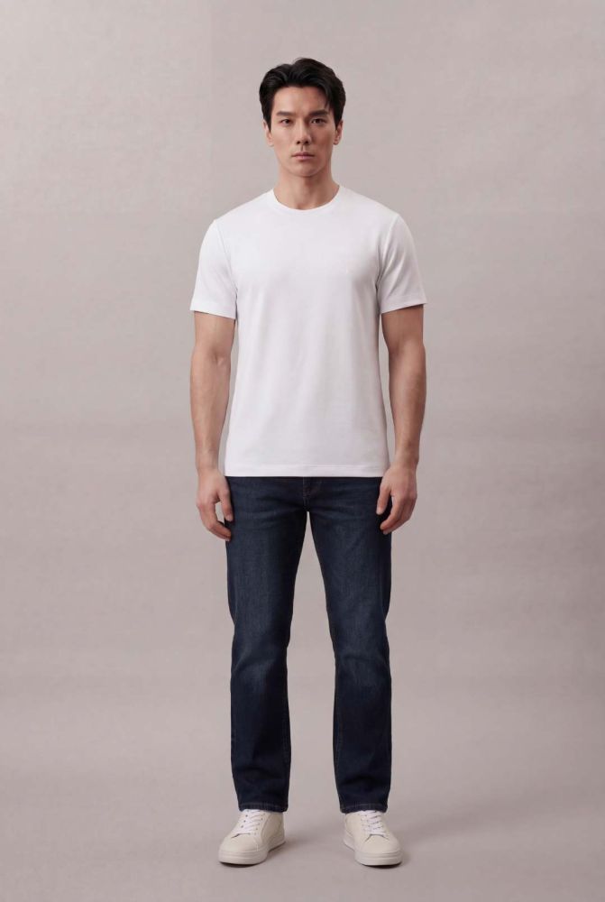 Calça Jeans Straight 5 Pockets - Marinho