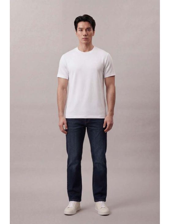 Calça Jeans Straight 5 Pockets - Marinho Calça Jeans Straight 5 Pockets Marinho 36