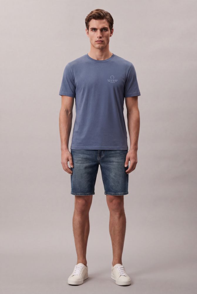 Camiseta Manga Curta Calvin Klein Jeans Masculino Sports Collection - Indigo - Camiseta Manga Curta Calvin Klein Jeans Masculino Sports Collection Indigo Pp