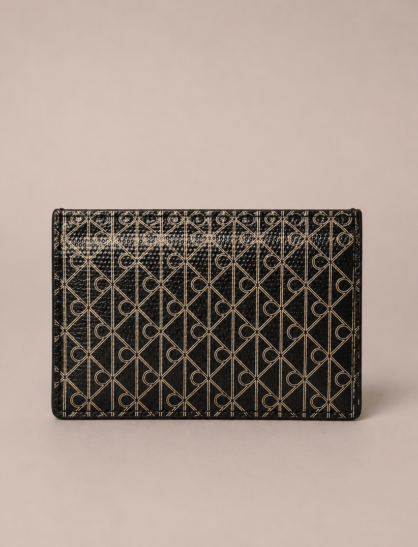 Carteira Calvin Klein Feminina Monograma Estampa Total - Preto — Calvin Klein