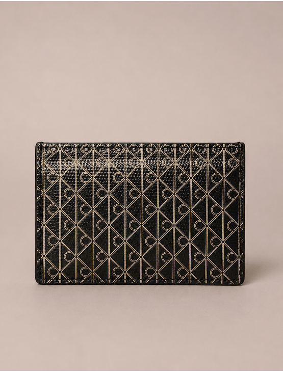 Carteira Calvin Klein Feminina Monograma Estampa Total - Preto Carteira Calvin Klein Feminina Monograma Estampa Total Preto u