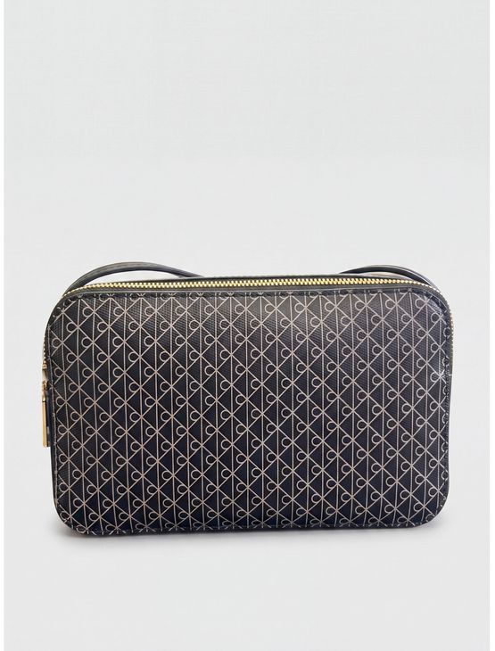 Bolsa Calvin Klein Feminina Camera Bag Estampa Total Monograma - Preto Bolsa Calvin Klein Feminina Camera Bag Estampa Total Monograma Preto u