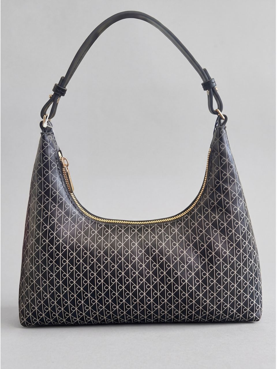 Bolsa Calvin Klein Feminina Shoulder Monograma Estampa Total - Preto