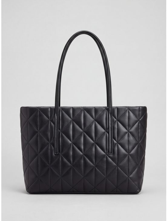 Bolsa Calvin Klein Feminina Tote Acolchoada - Preto Bolsa Calvin Klein Feminina Tote Acolchoada Preto u