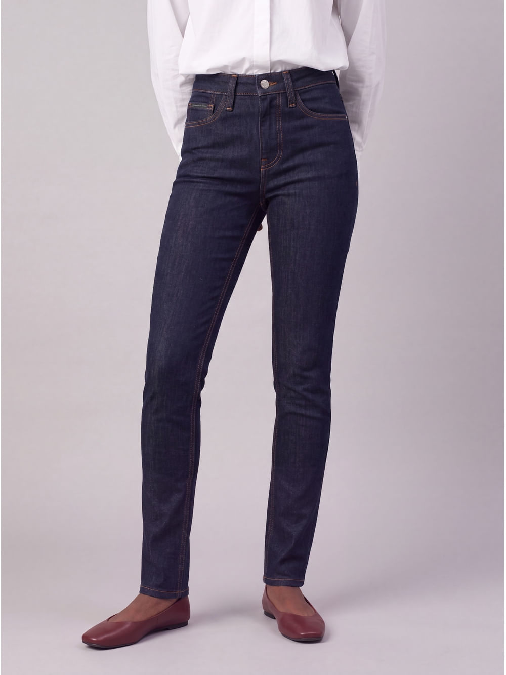 Calça Jeans Skinny 5 Pockets - Marinho