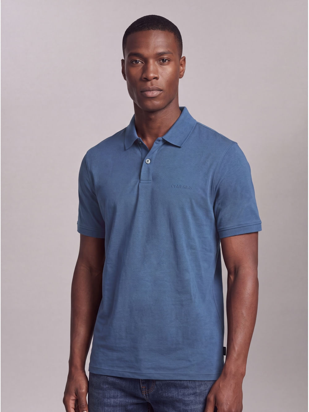 Polo Masculina Liquid Touch Calvin Klein - Indigo