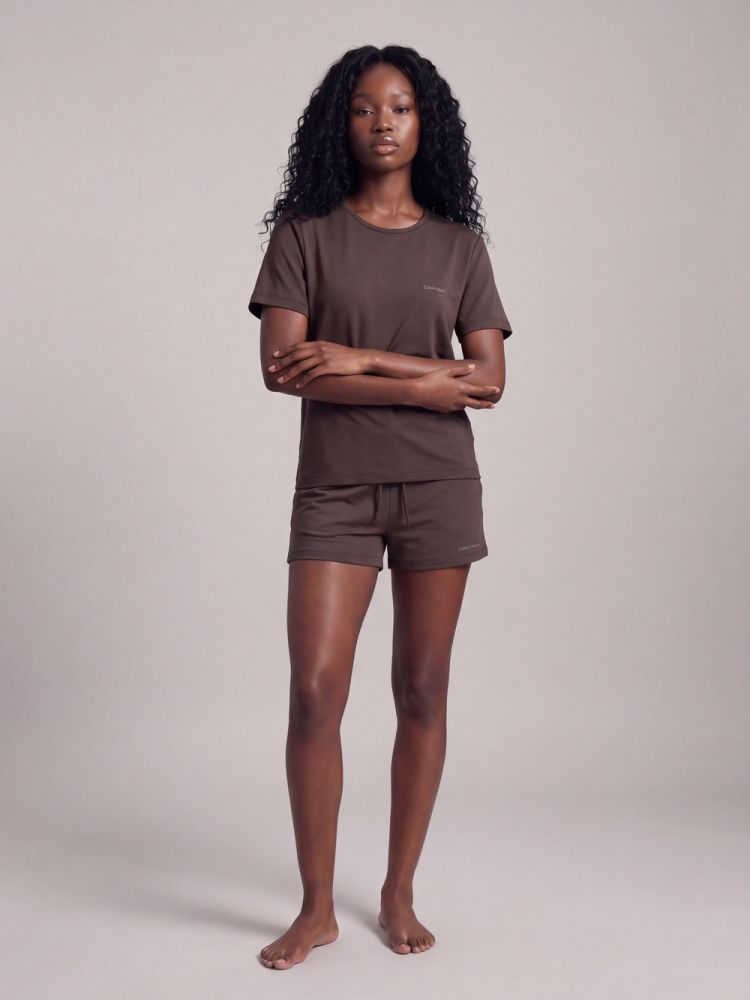 Shorts Feminino Bolsos Modal Soft Lounge - Marrom - Shorts Feminino Bolsos Modal Soft Lounge Marrom g
