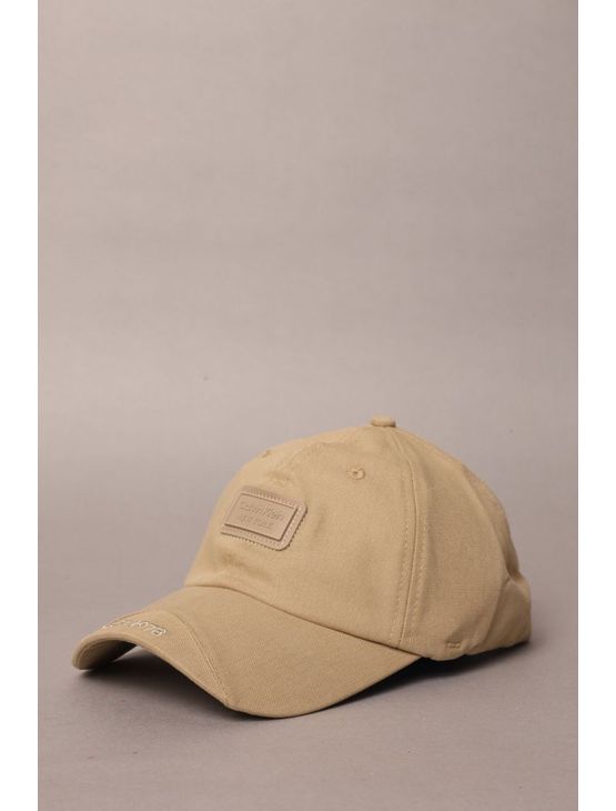 Boné Calvin Klein 6 Gomos Etiqueta Borracha - Caqui Medio Boné Calvin Klein 6 Gomos Etiqueta Borracha Caqui Medio u