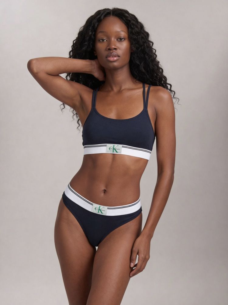 Top Alças Transpassadas Graphic Stripe - Marinho