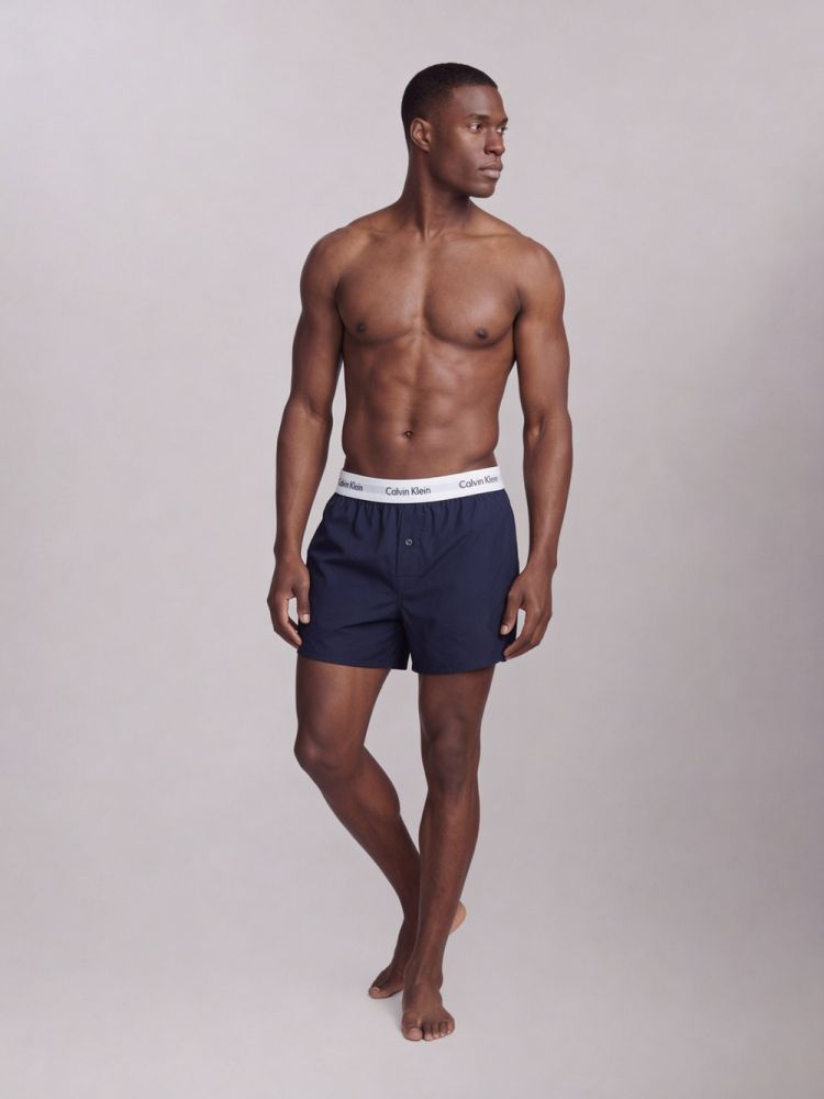 Cueca Samba Canção Tricoline Lisa - Marinho — Calvin Klein