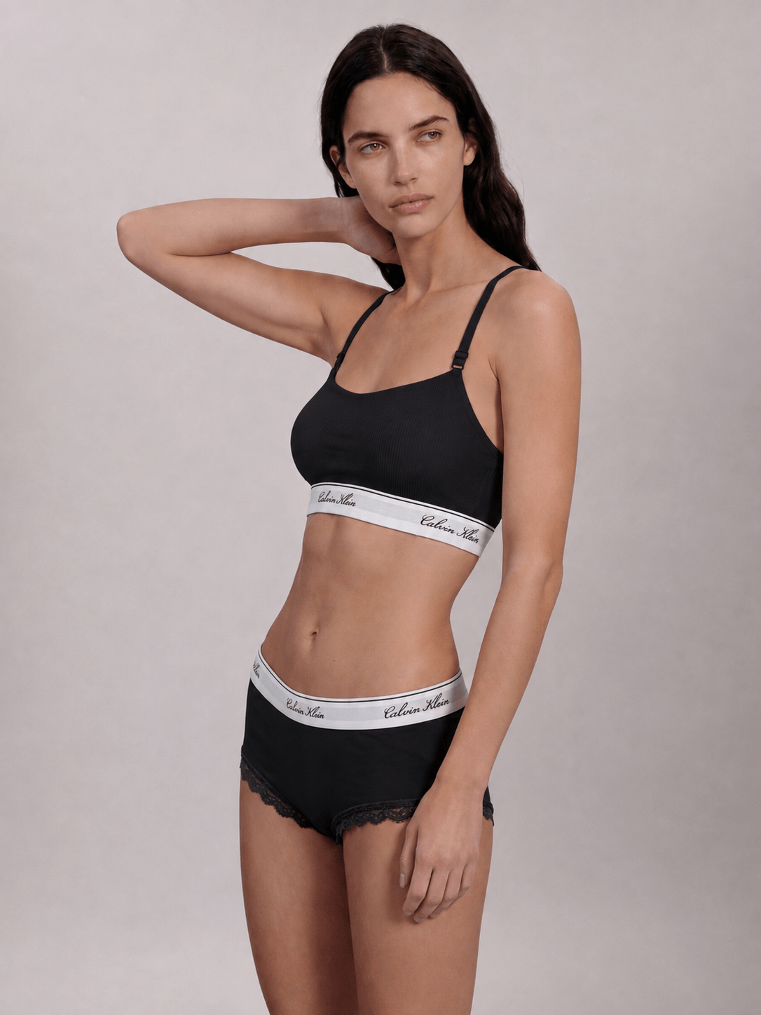 Top Nadador Icon Script Modal - Preto — Calvin Klein
