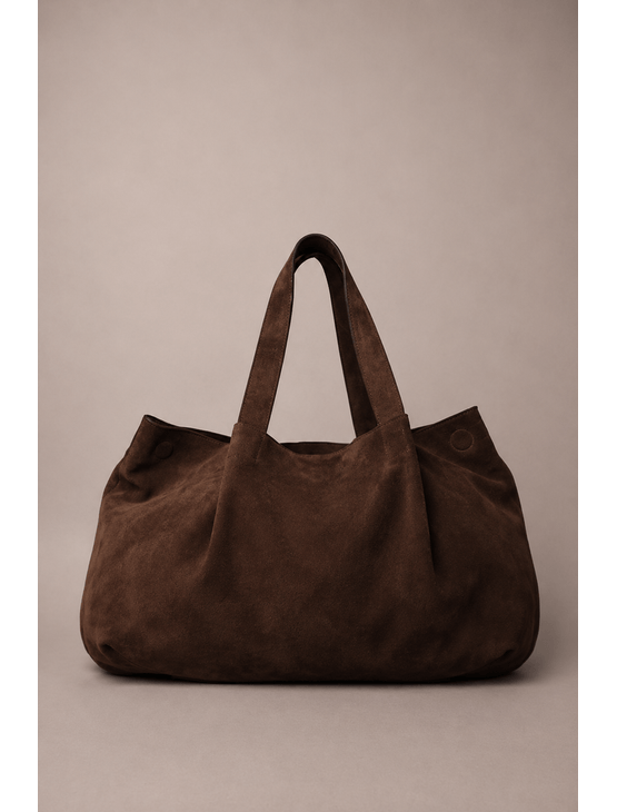 Bolsa Grande Calvin Klein Camurça Dupla Função - Marrom Bolsa Grande Calvin Klein Camurça Dupla Função Marrom u