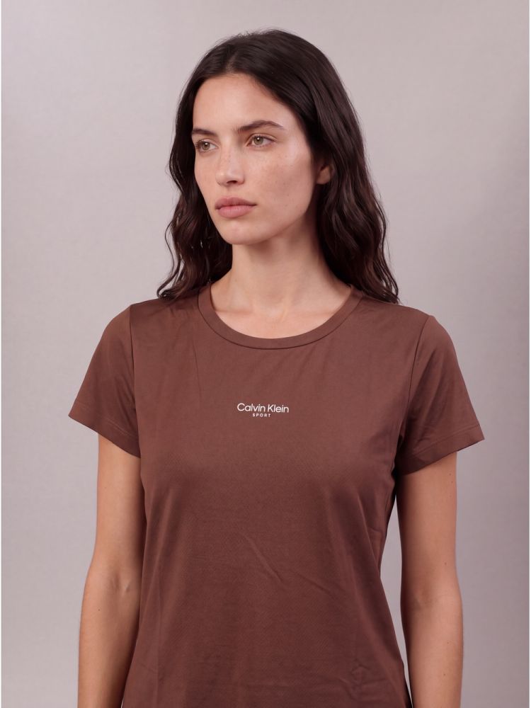 Camiseta Feminina Texturizada Calvin Klein Sport - Marrom