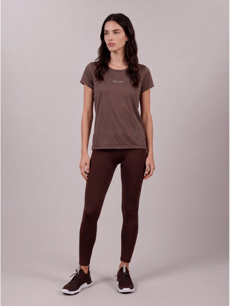 Camiseta Feminina Texturizada Calvin Klein Sport - Charuto