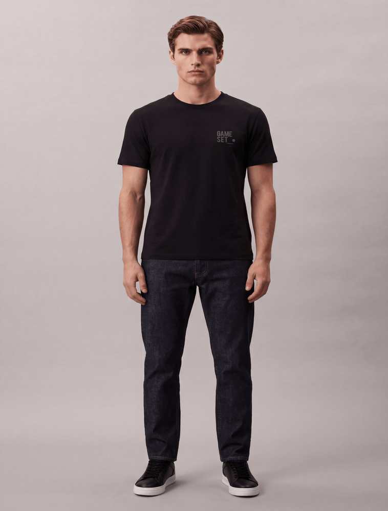 Camiseta Manga Curta Calvin Klein Jeans Masculino Game Set Corrosão - Preto
