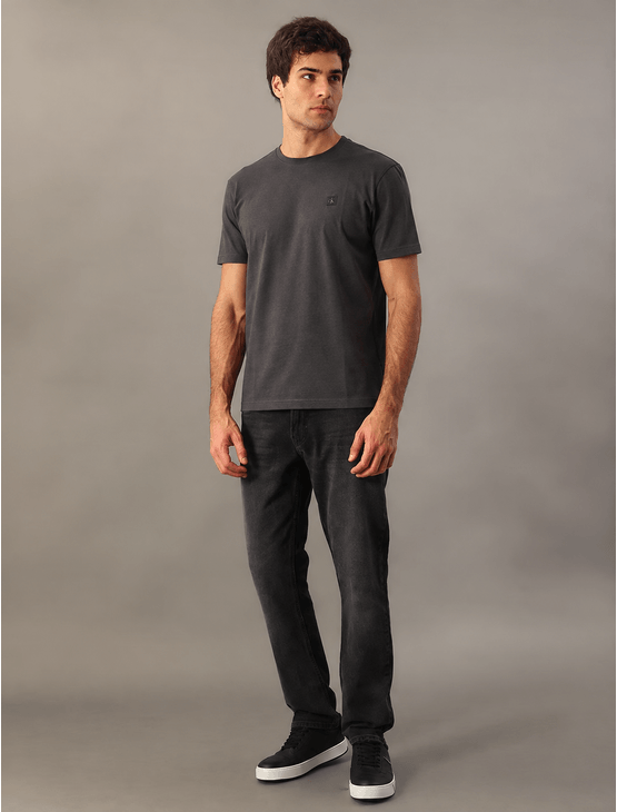 Camiseta Manga Curta Calvin Klein Jeans Masculino Patch - Chumbo Camiseta Manga Curta Calvin Klein Jeans Masculino Patch Chumbo Gg