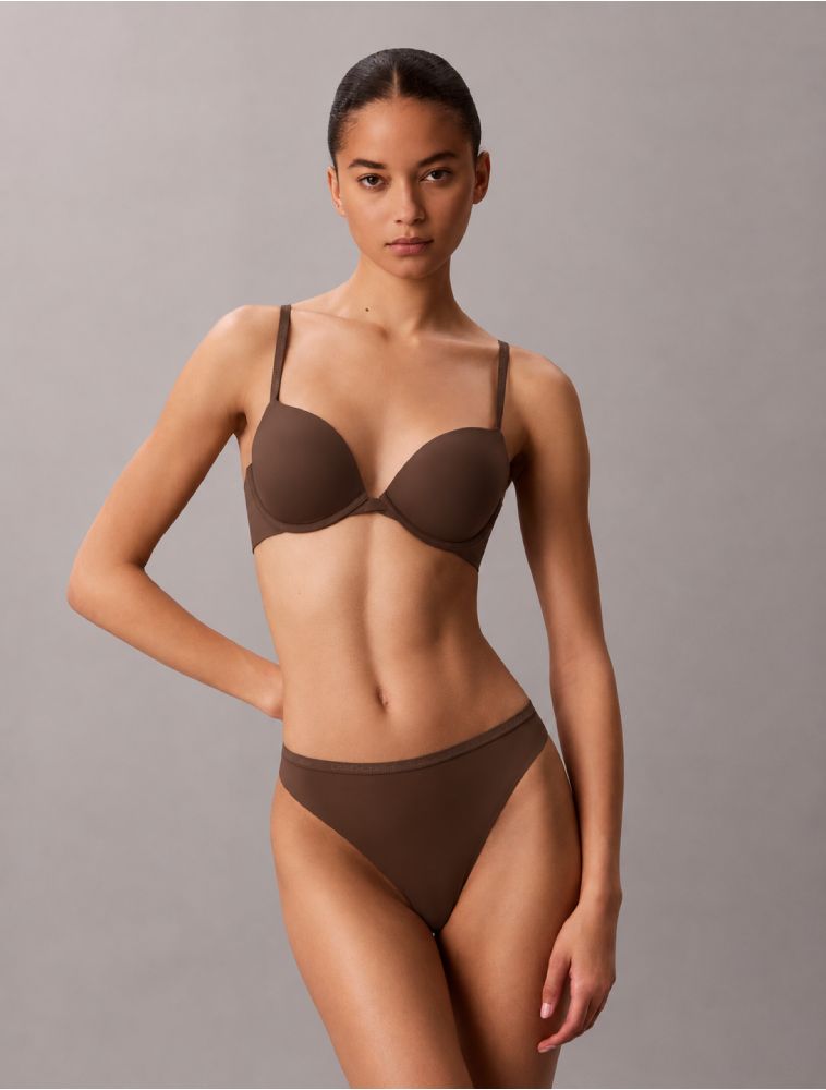 Sutiã Push Up Plunge - Marrom - Sutiã Push Up Plunge Marrom 36c