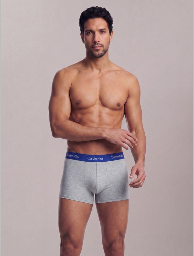 Kit 4 Cuecas Low Rise Trunk - Royal Com Branco - Kit 4 Cuecas Low Rise Trunk Royal Com Branco m