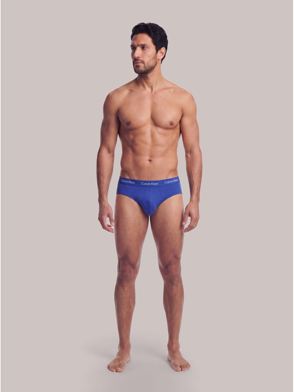 Cueca Brief Modal - Royal com Branco