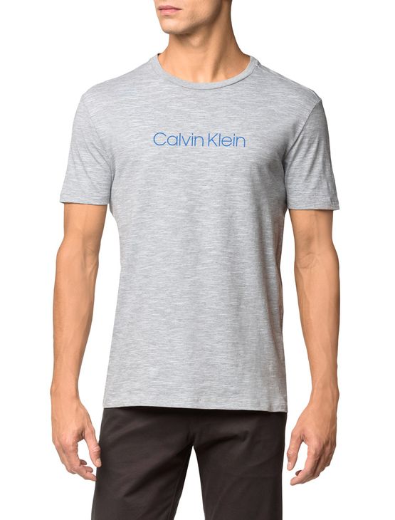 Camiseta Regular Basica Flame Mescla - Azul Claro Camiseta Regular Basica Flame Mescla - Azul Claro