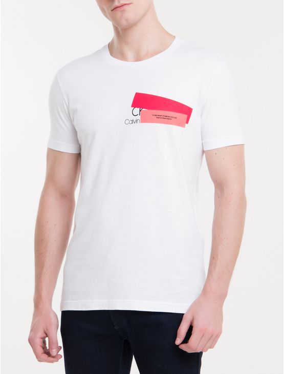 Camsieta Slim Calvin Klein True Vision - Branco 2 Camsieta Slim Calvin Klein True Vision - Branco 2