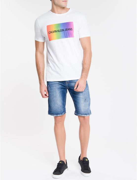 bermuda jeans masculina bolso faca