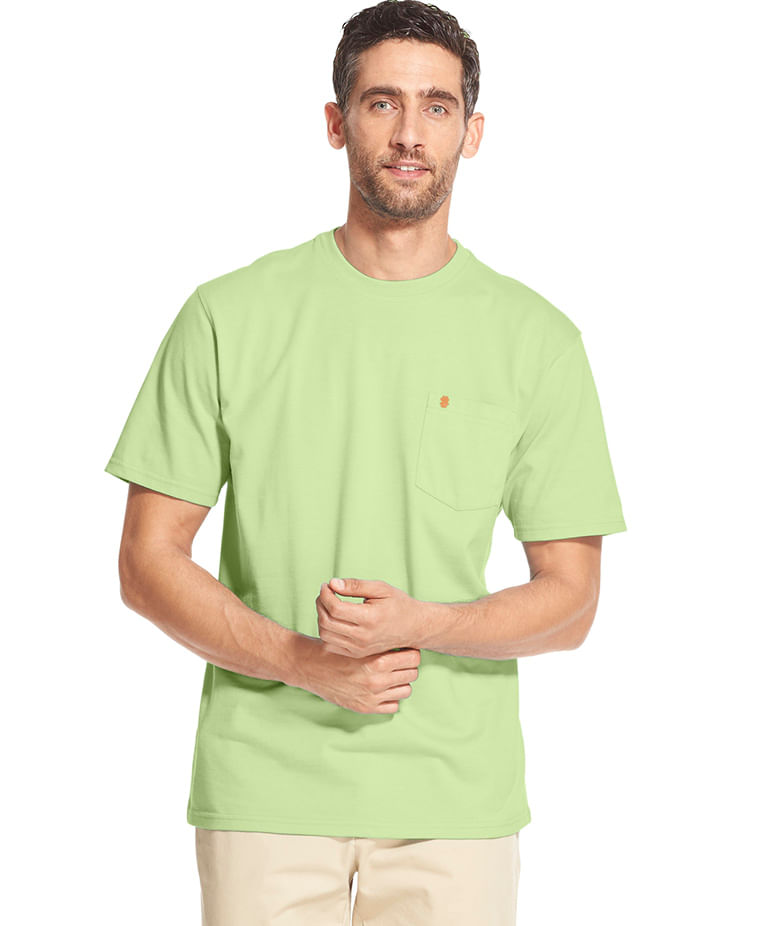 Camiseta Básica Manga Curta Com Bolso Regular Masculino Lima Izod