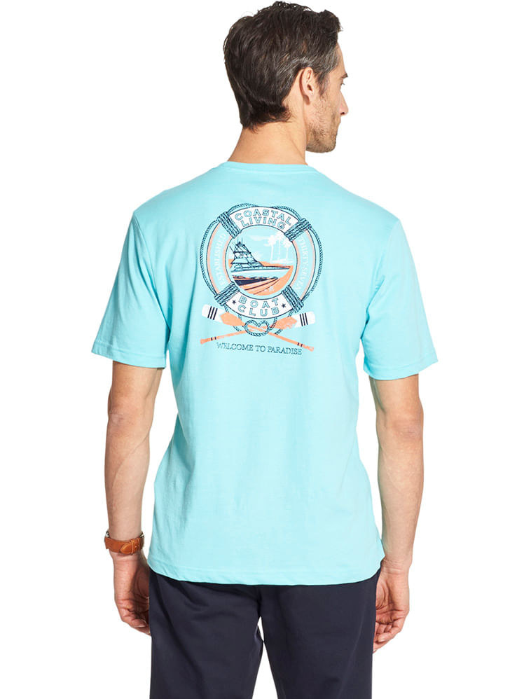Camiseta Manga Curta Estampada Regular Masculino Piscina Izod