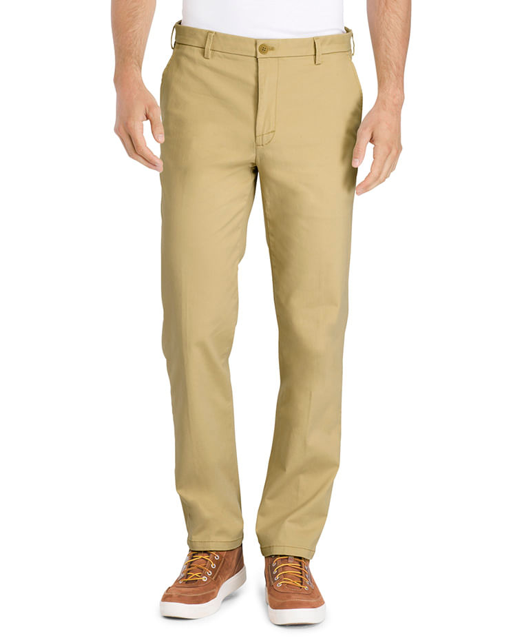 Calça Chino Cintura Sport Flex Regular Masculino Cáqui Médio Izod