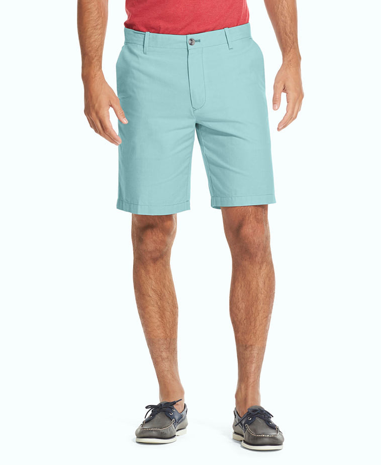 Bermuda Chino Oxford Regular Masculino Azul Piscina Izod