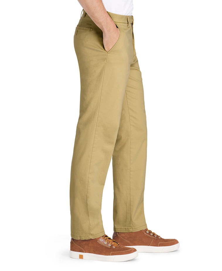 Calça Chino Cintura Sport Flex Regular Masculino Cáqui Médio Izod
