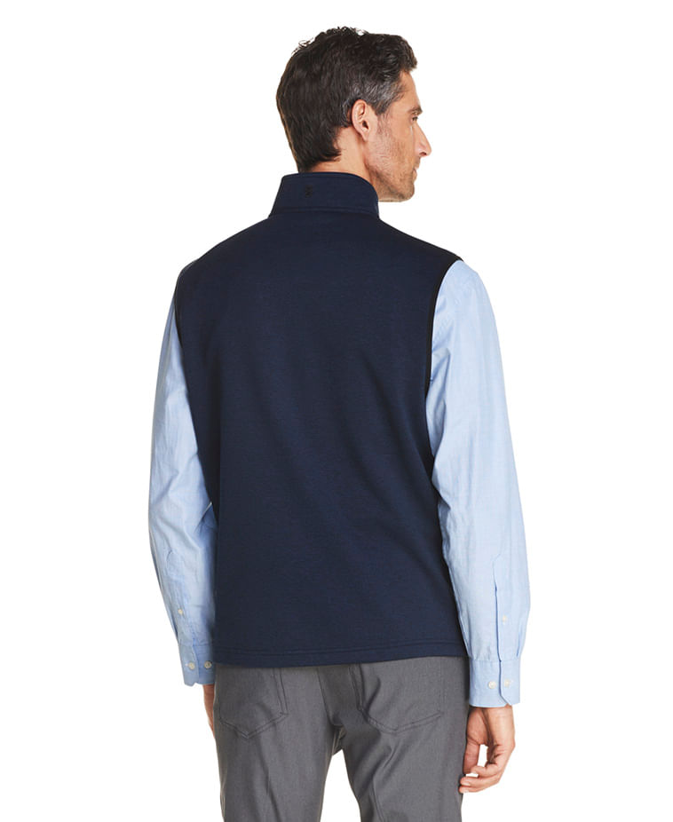Colete Malha Zíper Regular Masculino Marinho Izod