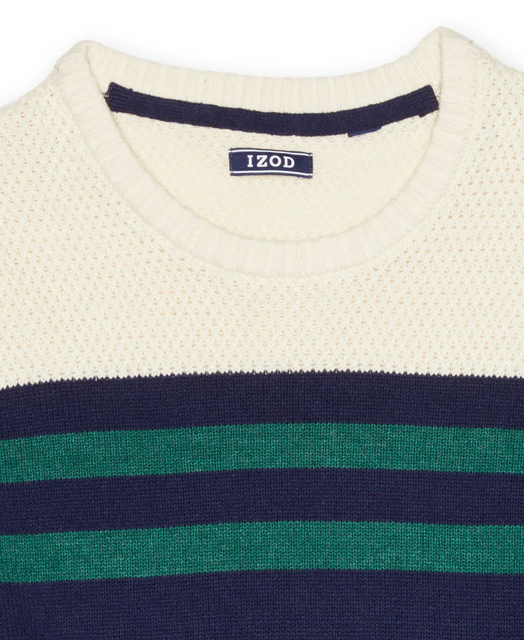 Suéter Tricot Listras Regular Masculino Azul Marinho Izod