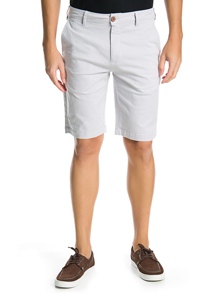 Bermuda Básica Chino Color Regular Masculino Cinza Izod