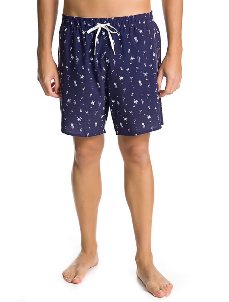 Shorts Swim Básico Slim Masculino Estampa Flamingo Izod