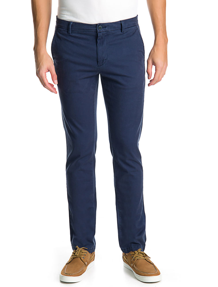 Calça Chino Slim Masculino Azul Izod