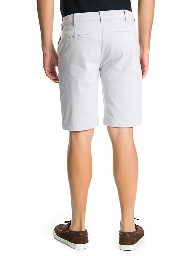 Bermuda Básica Chino Color Regular Masculino Cinza Izod