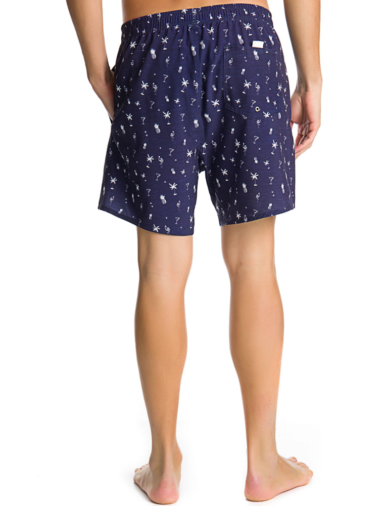 Shorts Swim Básico Slim Masculino Estampa Flamingo Izod