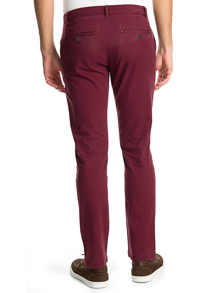 Calça Chino Slim Masculino Bordô Izod