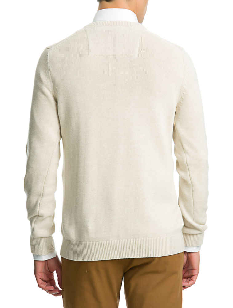 Suéter Tricot Básico Regular Masculino Areia Izod