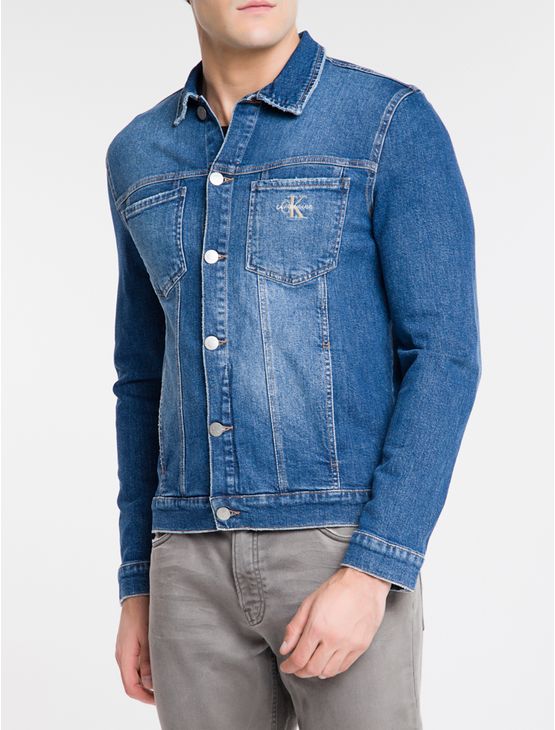 jaqueta jeans masculina calvin klein