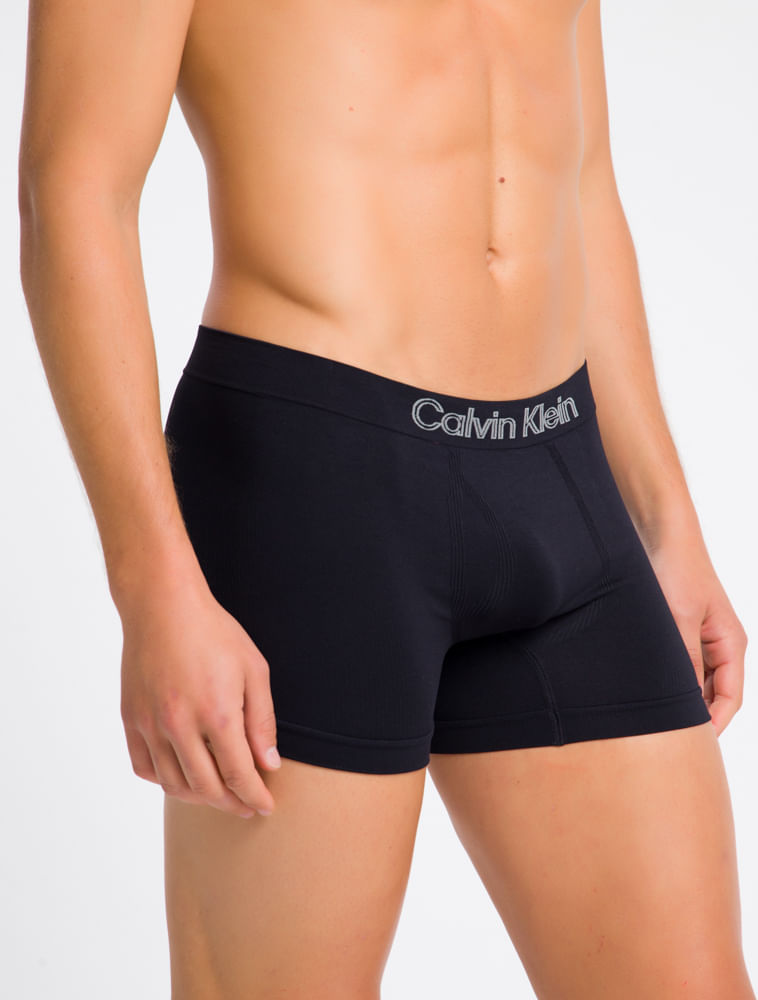 Kit 3 Underwear Trunk Sem Costura Microfibra Cintura Baixa Cueca Calvin Klein - Multi