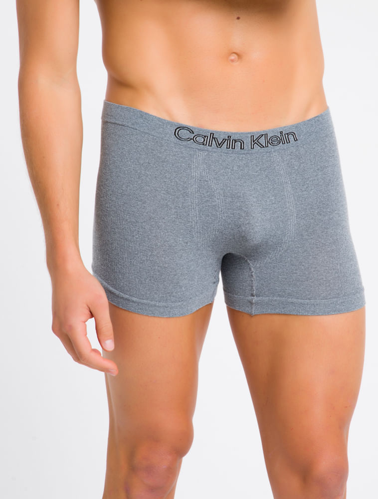 Kit 3 Underwear Trunk Sem Costura Microfibra Cintura Baixa Cueca Calvin Klein - Multi