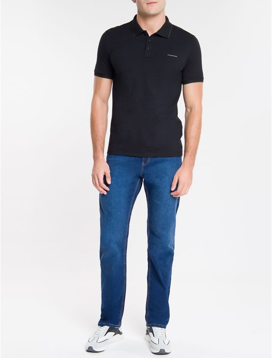 calça jeans masculina reta cintura alta