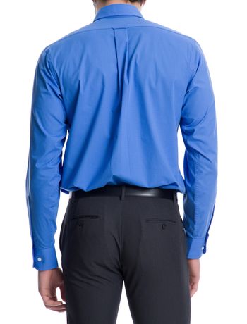 Camisa-Xadrez-Manga-Longa-Regular-Masculina-Azul