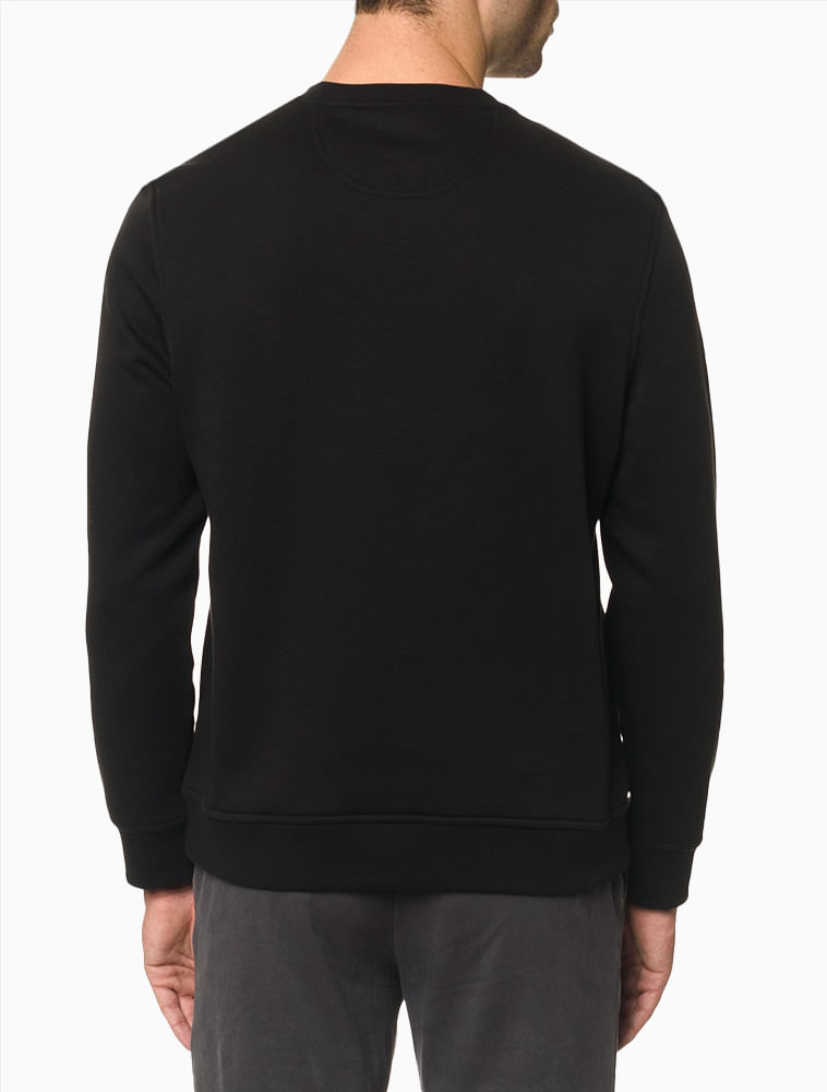 Moletom Manga Longa Masculino Preto Izod