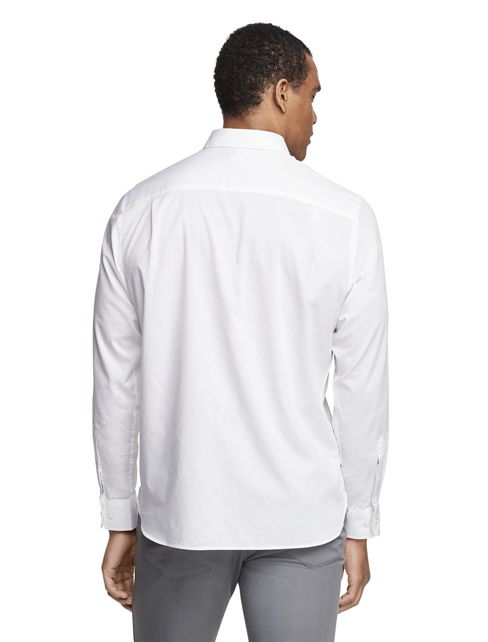 Camisa Manga Longa Slim Tricoline Básica Van Heusen - Branco