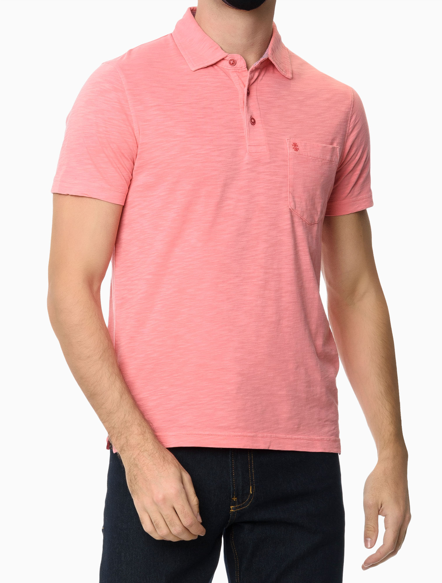 Camiseta Basica Manga Curta Regular Masculino Vermelha Izod