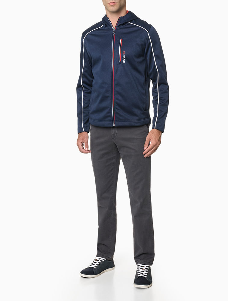 Jaqueta Malha Regular Masculino Azul Marinho Izod