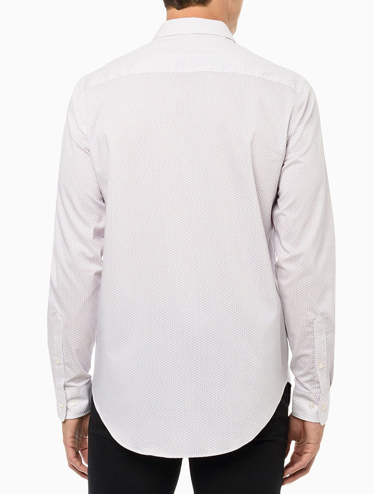 Camisa Slim Ml Mini Print Van Heusen